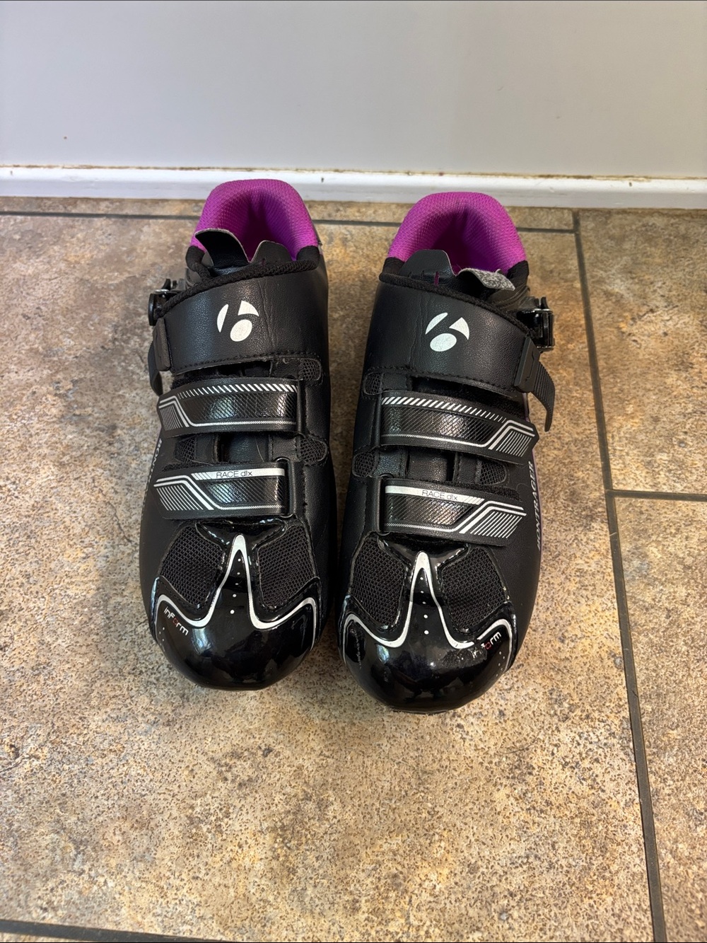 Bontrager Women's Black and Purple Road Cycling Shoes